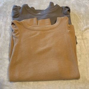 2 puff sleeve sweaters soft spun.